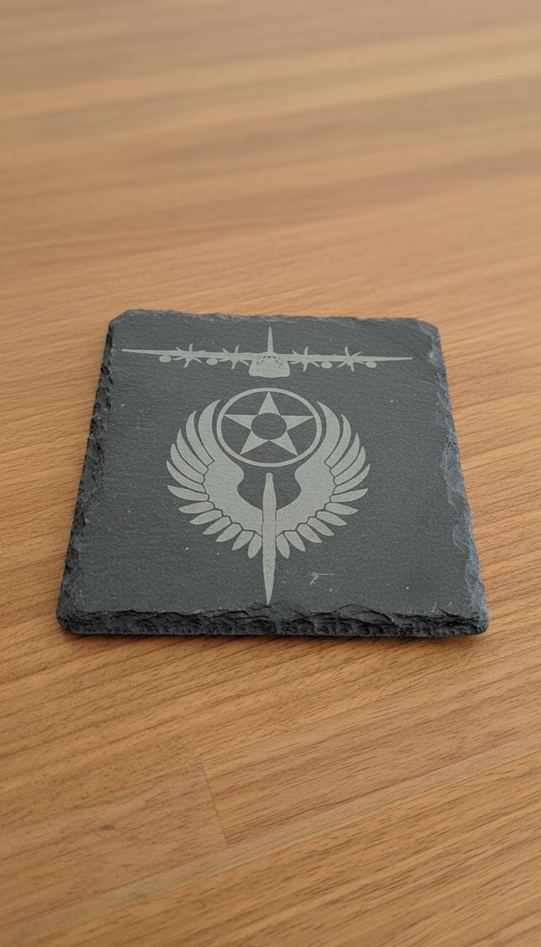 Custom Aviation & Military Slate Coasters