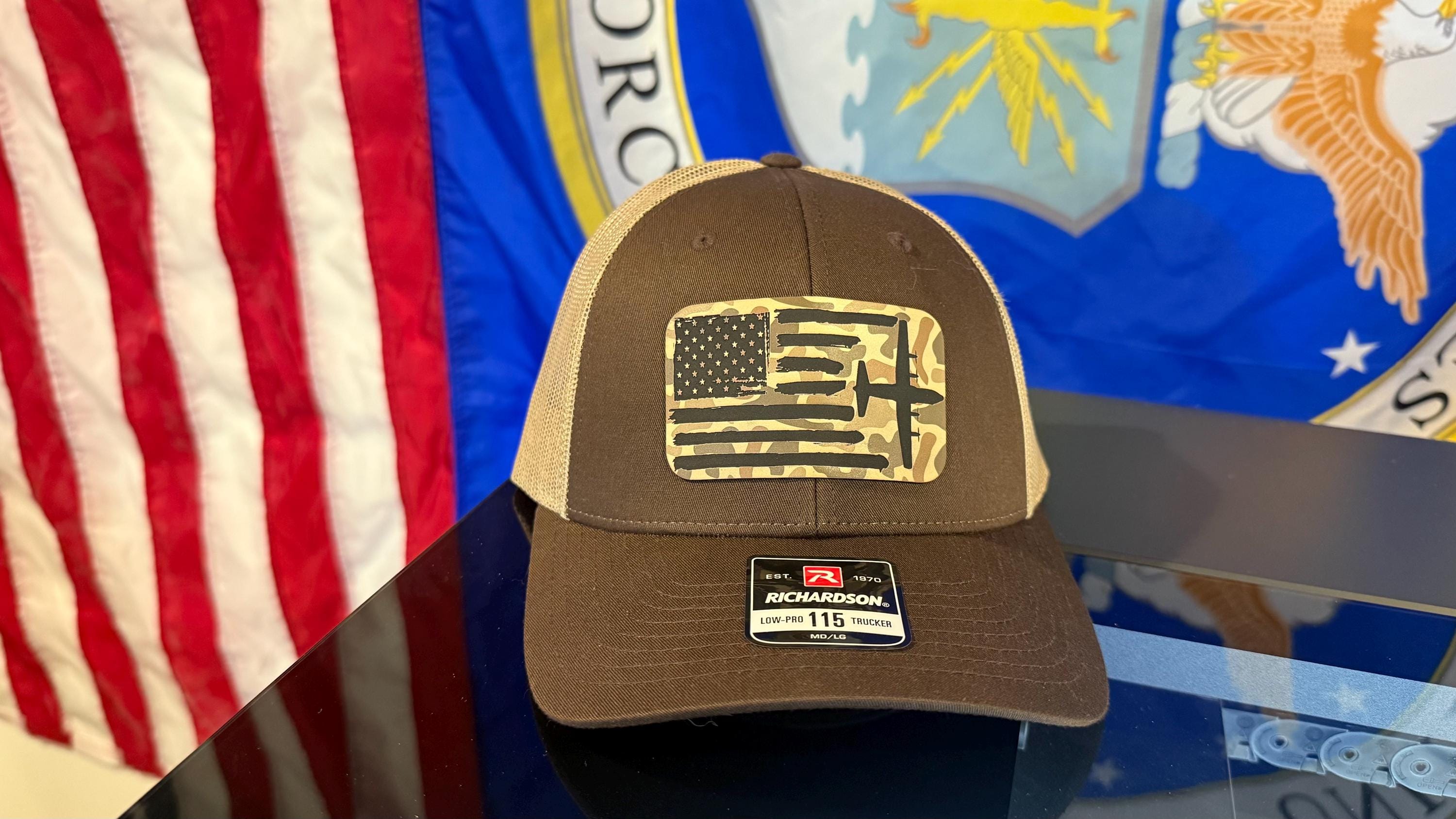 Custom C-130 Hat – Custom Engraved Leather Patch Cap