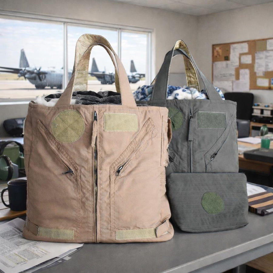 Handcrafted Flight Suit/Uniform Memory Tote Bag – Upcycled Keepsake